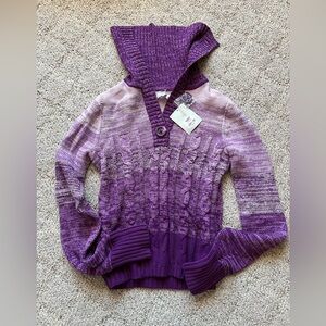 NWT Kohls Juniors Purple Sweater